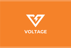 Voltage Letter V Geometric Vector Logo Design Product Image 2