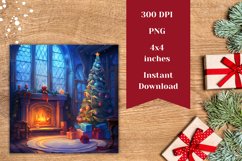 Christmas Square Coaster Designs, Christmas Tree Sublimation Product Image 2