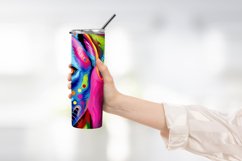 Colorful dog tumbler warp design Product Image 2