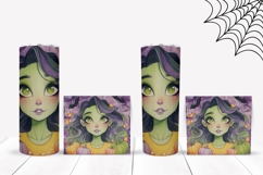 Art Halloween Witch Tumbler, Cartoon Halloween Witch PNG Product Image 2