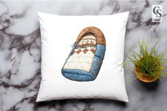 Camping Sleeping Bag Illustration Clipart Sublimation PNG Product Image 3