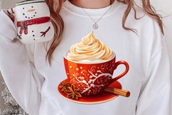 Christmas Cake Clipart, Christmas Cappuccino Clipart Product Image 2