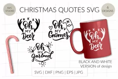 Oh my deer svg. Oh my Gnomes svg. Oh my garland svg Product Image 1