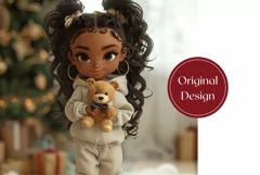 Christmas Girl Tumbler Design, Christmas Tree Tumbler PNG Product Image 2