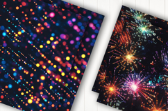 Bright Fireworks Display Digital Paper Product Image 2