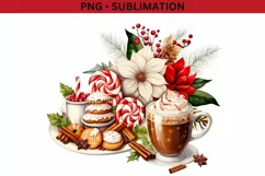 Holiday Christmas Scene PNG for Sublimation Design Product Image 1