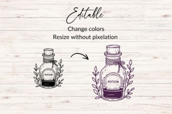 Hand Drawn Potion Jar SVG - Halloween SVG Product Image 2