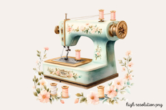 Vintage Antique Sewing Clipart PNG Product Image 1