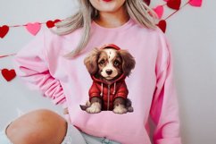 Cute Valentine Dog Clipart, Valentines Day Dog Clipart Product Image 2