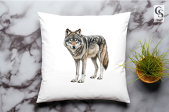 Realistic Wolf Animal Clipart Sublimation PNG Product Image 3