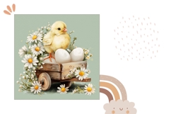 Easter Eggs Pillow Case Design, Easter Chick Pillow Print Product Image 2