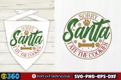 Sorry santa i ate the cookies SVG, Christmas Dog SVG Product Image 2