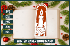 Christmas Bookmark Paper cut SVG, Layered paper cut Product Image 1