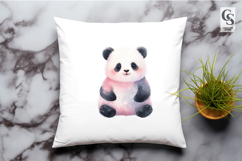 Cute Watercolor Panda Clipart Sublimation PNG Product Image 3