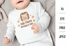 Our First Mother's Day, Mom and Baby Animal Illustration Set Product Image 2