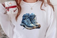 Winter Hiking Clipart Sublimation, Christmas PNG Product Image 2