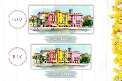 Summer Mug Wrap Design, Watercolor River Mug Template Product Image 2