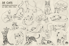 Cats line art collection Svg Png Eps Product Image 2