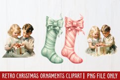 Retro Christmas Ornaments Clipart Product Image 1