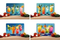 Cocktails Cutting Board, Summer Cutting Board, Cocktail PNG Product Image 2