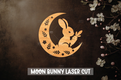 9 Moon Bunny Laser Cut Design I Bunny Paper cut Product Image 3