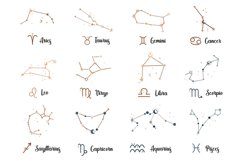 Zodiac clipart, Zodiac signs svg, Zodiac constellations png Product Image 2