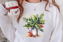 Winter Christmas Greenery Clipart, Christmas Greenery Clipar Product Image 2