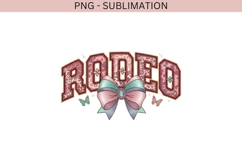 Rodeo Bow PNG | Western Cowgirl Leopard Lettering Design Product Image 2