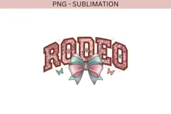 Rodeo Bow PNG | Western Cowgirl Leopard Lettering Design Product Image 2