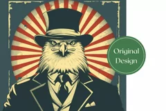 Pop Art Eagle Tumbler Design, American Flag Tumbler PNG Product Image 2