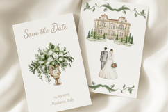 Italian Watercolor Wedding Clipart Set Product Image 13