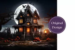 3d Halloween House Tumbler Wrap, 3D Halloween Sublimation Product Image 2