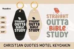 Christian Quote Motel Keychain SVG | Straight Outta Bible Product Image 1