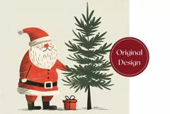 Christmas Tree Tumbler Wrap, Santa Claus Tumbler Design Product Image 2