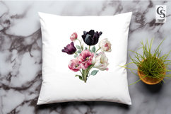 Tulip Bouquet Watercolor Flowers Clipart Sublimation PNG Product Image 3