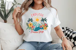 Endless summer days PNG, Beach PNG Sublimation Design Product Image 2