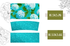 Blue Hydrangea Tumbler Wrap, Glitter 40 Oz Tumbler Product Image 2