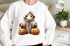 Watercolor Cute Ghosts Clipart Product Image 3
