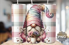 Easter Day Gnome Tumbler Sublimation - 20 Oz Skinny Tumbler Product Image 1