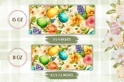 Watercolor Easter Eggs Mug Wrap Design, Easter Mug Template Product Image 2