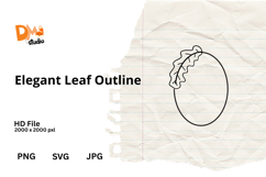 Elegant Leaf Outline Frame Product Image 1