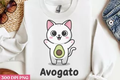 Avogato PNG, Funny Cat Sublimation PNG Product Image 1