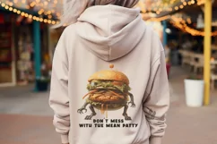 Don't Mess with the Mean Patty PNG, Hamburger Sublimation Product Image 2