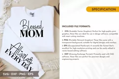 Blessed Mom SVG - Mother's Day Sleeve T shirt Design Product Image 2