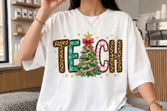 Christmas Teach Png, Christmas Teacher Coquette Png Product Image 2