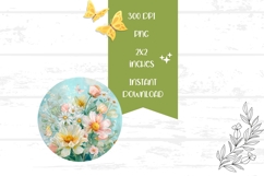 Flowers Earrings Design, Butterfly Round Earrings Product Image 2