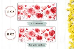 Watercolor Flowers Mug Design, Watercolor Rose Mug Template Product Image 2