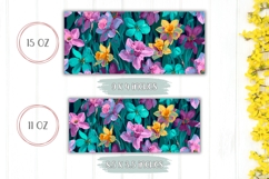 Narcissus Mug Wrap, Spring Mug, Flowers Sublimation Product Image 2