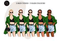 Fashion girls 58 Hand Drawn Fashion Illustration Clipart png Product Image 2