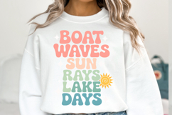 Boat waves sun rays lake days svg | Shirt Svg Product Image 3